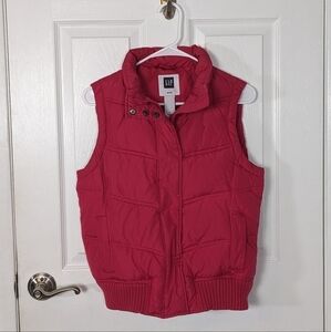 Like-New GAP Hot‎ Pink Mock Neck Heavy Puffer Vest Size Small